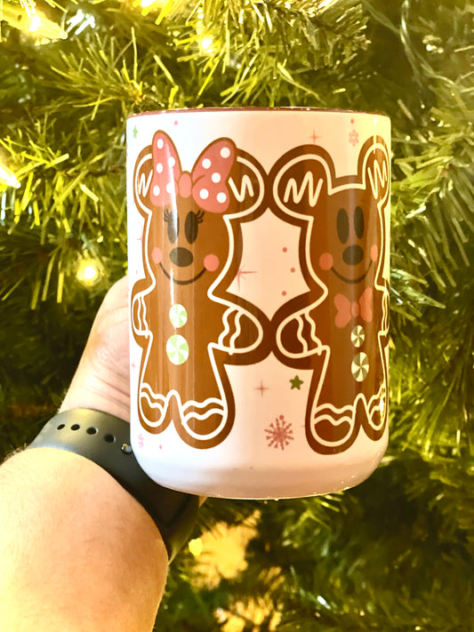 Minnie and Mickey Gingerbread mug