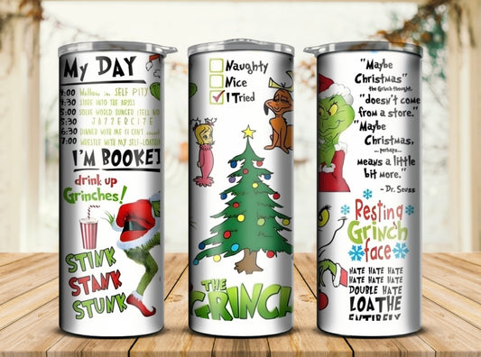 The Grinch My day Tumbler